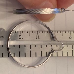 NWOB 1.25” sterling silver lt. wt. hoop earrings